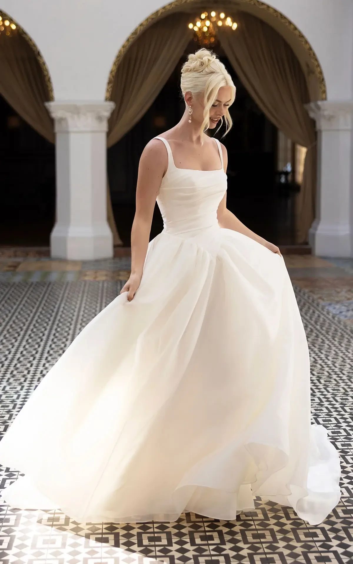 Organza A Line Wedding Dress Inspo