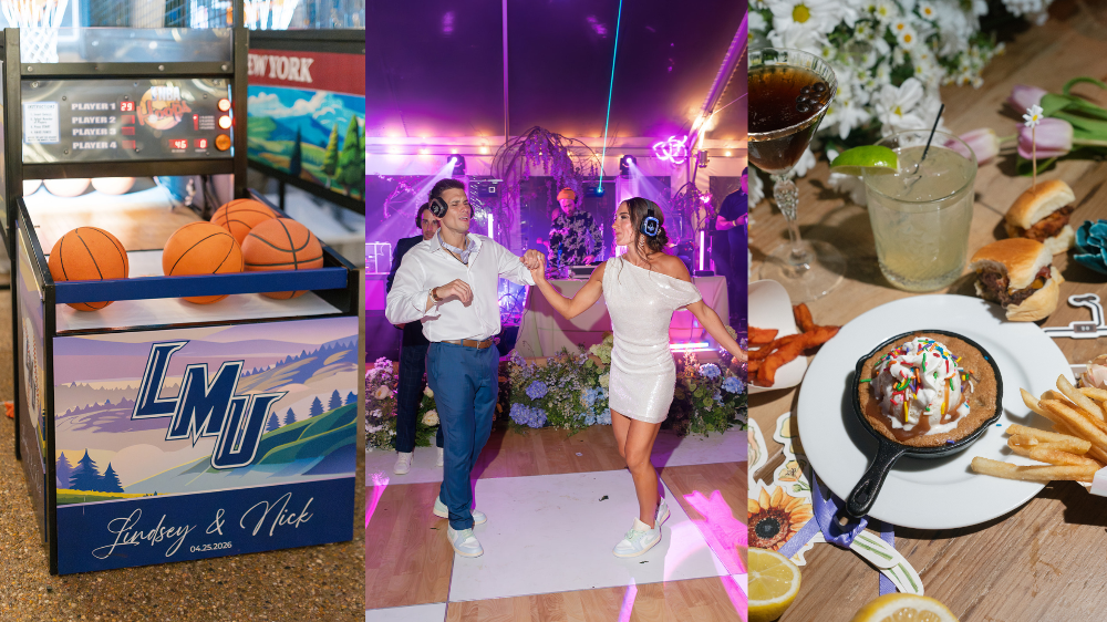 Collage of Lindsey and Nick wedding