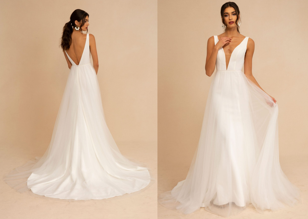 Tara Lauren Sienna  Paired with Taras Giles dress, the light and airy tulle skirt is simple, while adding elegant dimension to dresses.