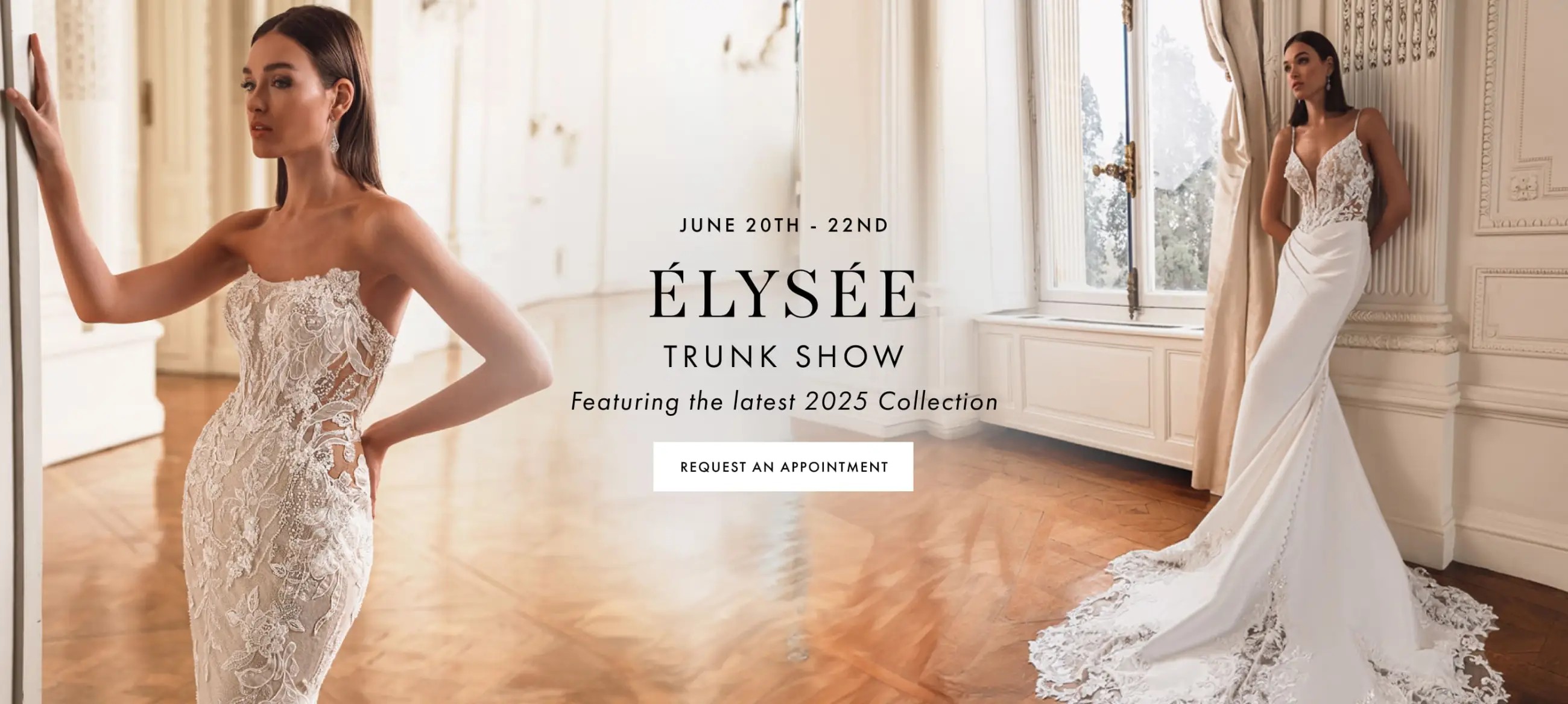 Elysee wedding dresses trunk show at The Bridal Room