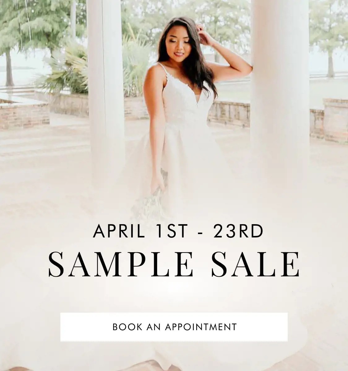 "Sample Sale" banner for mobile